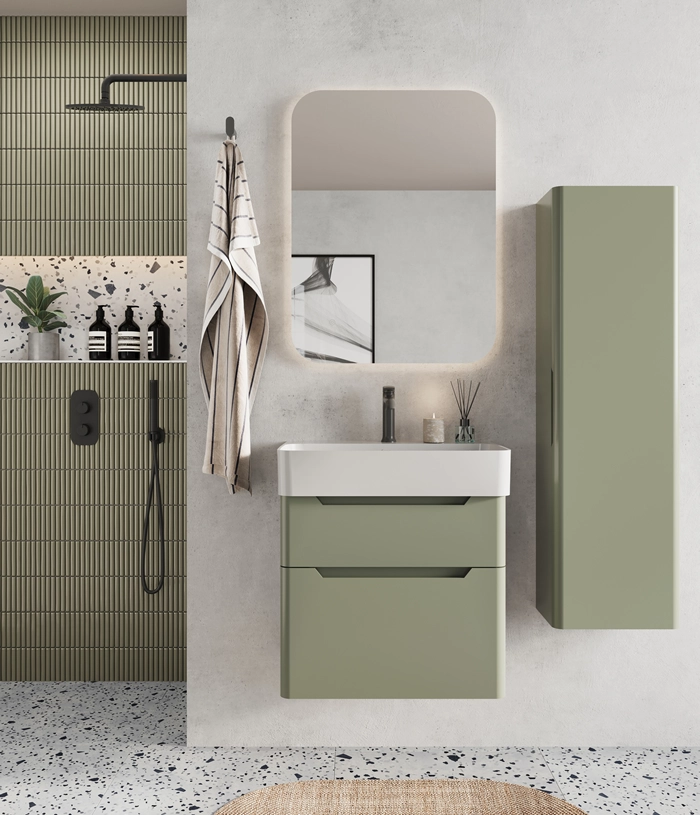 Armera Bathroom Furniture Shower, Mirror and Sink