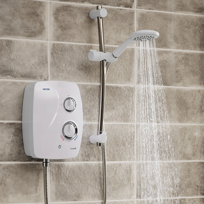 Triton Showers Novel SR White Side View